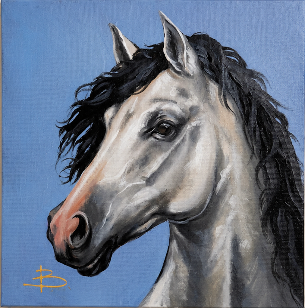 No. 05 | The White Horse | Close studies Collection (Framed)